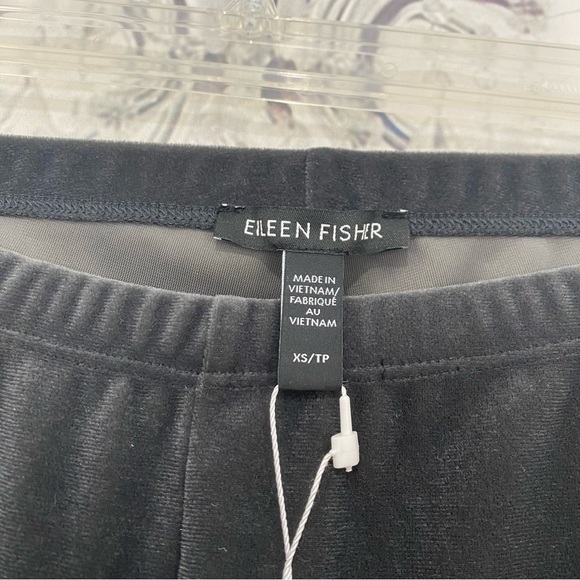 Eileen Fisher Size XS Gray Graphite Ankle Leggings Skinny Velvet Pull On NWT - Picture 4 of 9